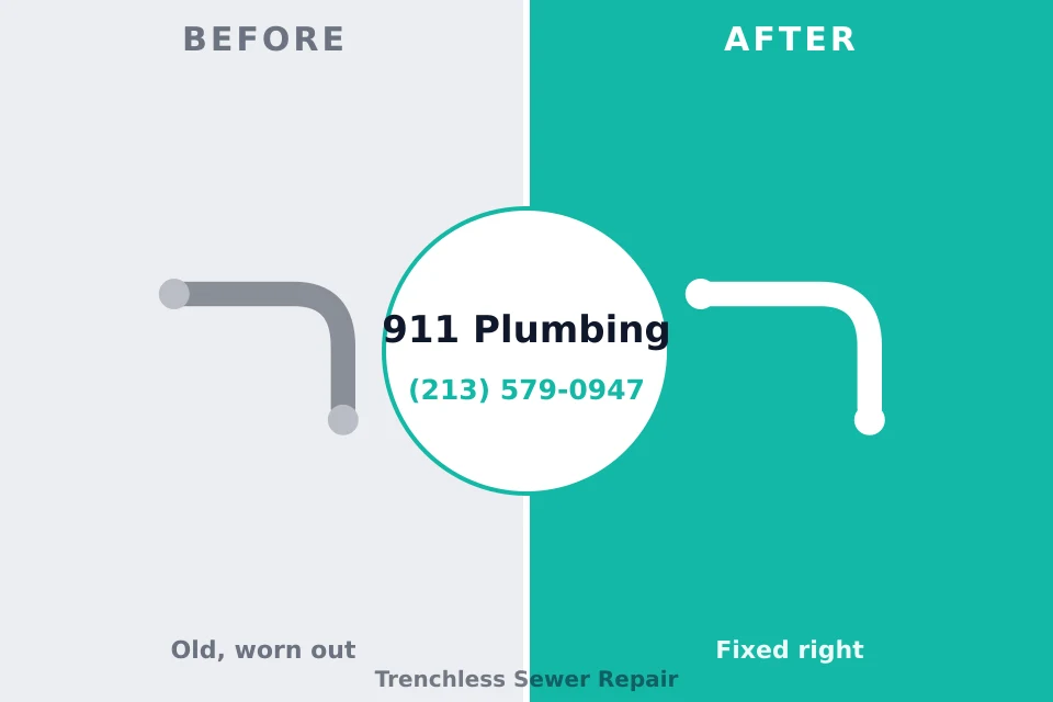 Before and after: plumbing repair Pine Island, MN